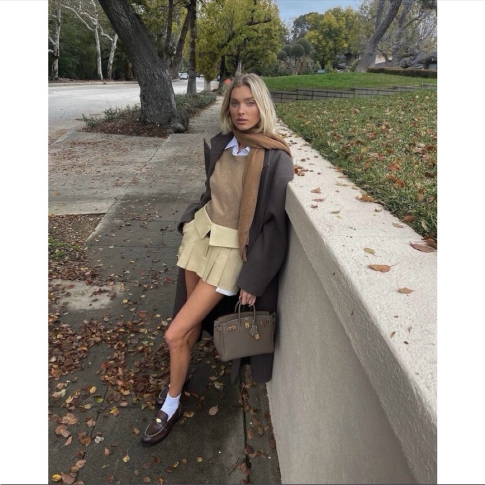 Helsa Chino Pleated Mini Skort